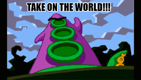 Day Of The Tentacle Purple Tentacle GIF