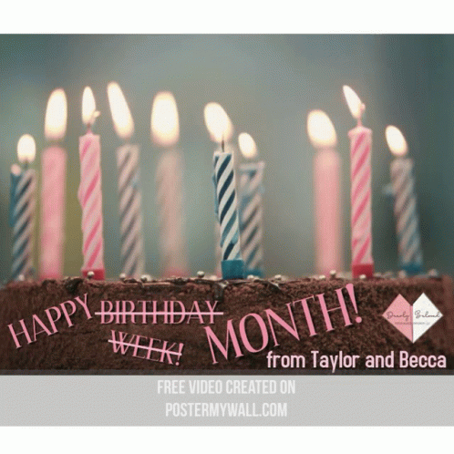 Dearlyeloved Llc Happy Birth Month GIF. This 498 x 498 animated GIF is part of our my birthday month collection. Related themes include candle. Created by…