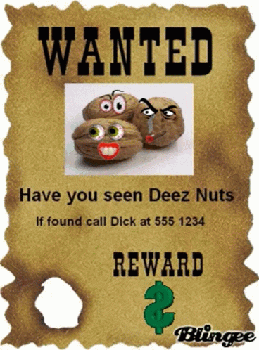 Deez Nuts Wanted GIF