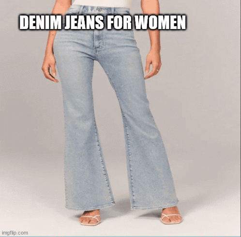 Denim Jeans For Women GIF. This 498 x 489 animated GIF is part of our tight pants collection. Created by shanersmerchandise. View the original animation…