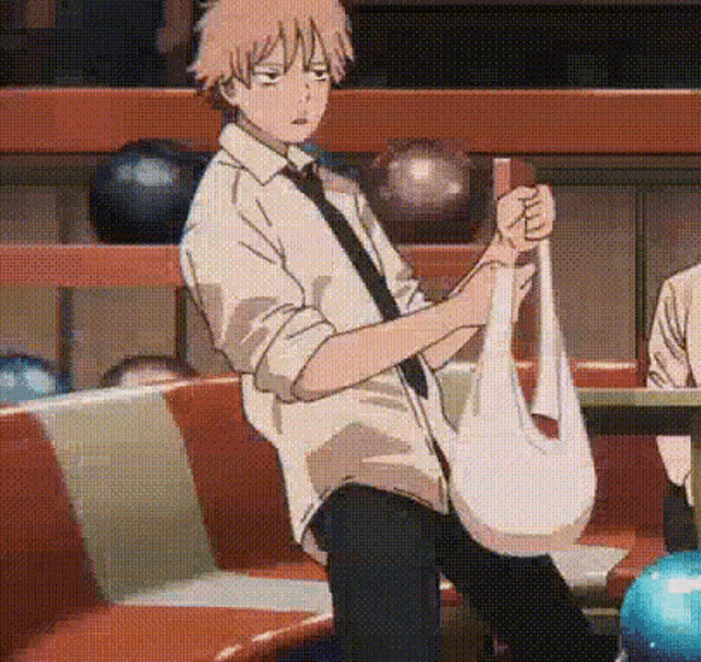 Denji Bowling Ball Chainsaw Man GIF