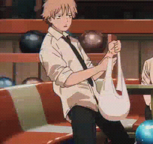 Denji Bowling Ball Chainsaw Man GIF