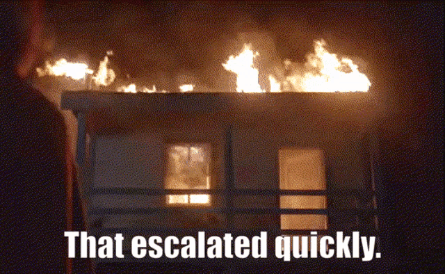 Departie Wcthsnark Departies That Escalated Quickly Dumpster Fire GIF