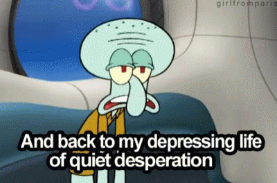 Depressed Spongebob GIF. This 400 x 264 animated GIF is part of our squidward future collection. Related themes include sad, spongebob, squidward. Created…