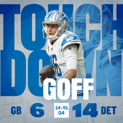 Detroit Lions (14) Vs. Green Bay Packers (6) Fourth Quarter GIF