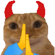 Devil Cat Meme Cat Sticker