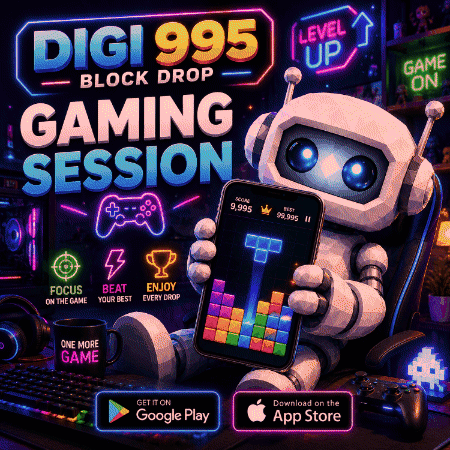 Digi 995 Block Drop Gaming Session GIF