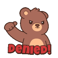Disapprove Denied Sticker