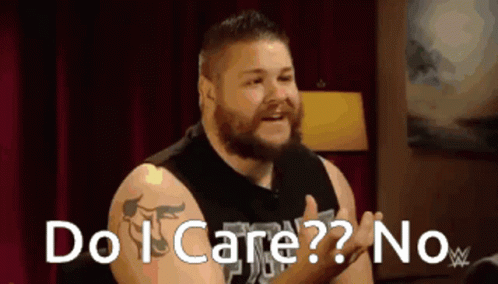 Do I Care Kevin Owens GIF. This 498 x 284 animated GIF is part of our kevin owens collection. Related themes include wwe. Created by kunal1351. View the…