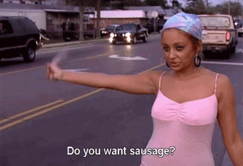 Do You Want Sausage? GIF. This 498 x 340 animated GIF is part of our sausage girl collection. View the original animation, share it, or browse related GIFs.