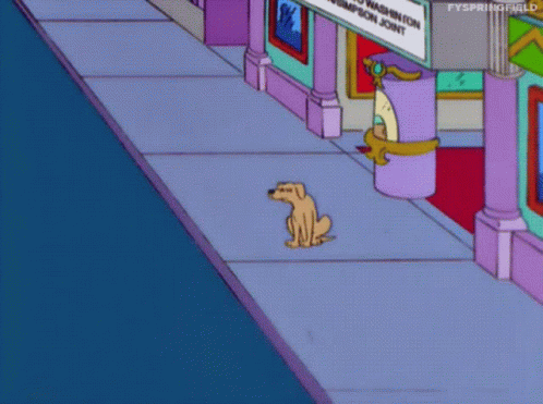 Dog Creepy Look GIF. This 498 x 371 animated GIF is part of our simpsons suspicious dog collection. Created by celebslive. View the original animation…