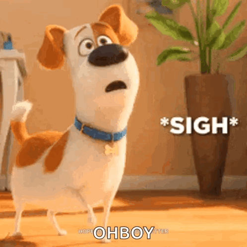 Dog Movie GIF. This 498 x 498 animated GIF is part of our sigh collection. Created by Kamee262. View the original animation, share it, or browse related GIFs.