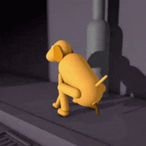 Dog Pooping GIF