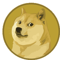 Dogecoin Wonky Eye Sticker
