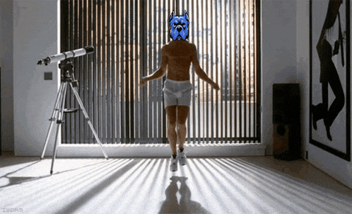 Doginme Patrick Bateman GIF