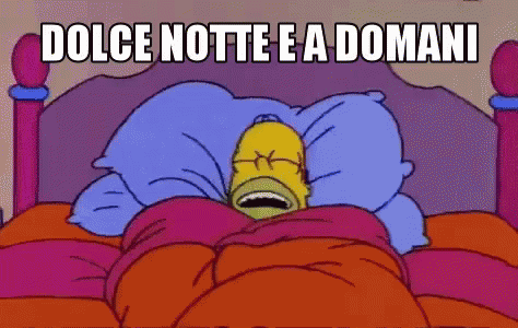 Dolce Notte Buonanotte Buona Notte Dormi Bene Sogni D’oro Sonno Assonnata Assonnata I Simpson GIF