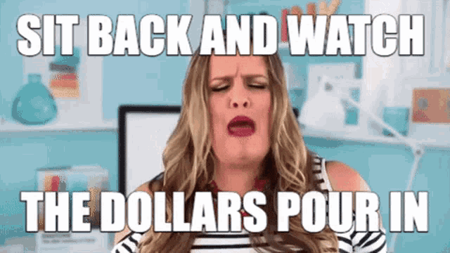 Dollar Bills Watch The Dollars Pour In GIF