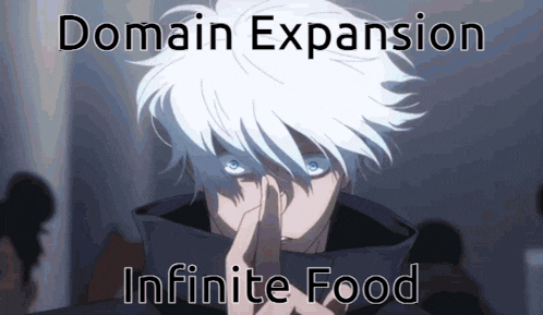 Domain Expansion Infinite Food GIF