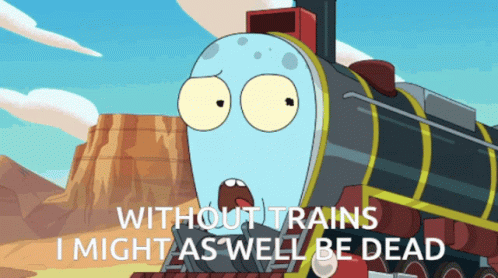 Dont Have My Hobby Train GIF. This 498 x 278 animated GIF is part of our i like trains collection. Related themes include rick and morty, train. Created by…