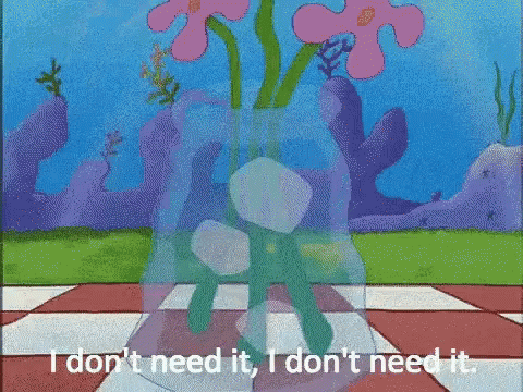 Dont Need It Sponge Bob GIF. This 480 x 360 animated GIF is part of our spongebob i need it collection. Related themes include stressed. Created by…