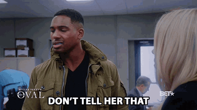 Dont Tell Her That Stop Talking GIF