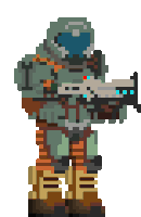 Doom2016gif Pixel Art Sticker