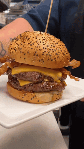 Double Bacon Cheeseburger Burgers GIF