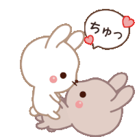 Dovey Bunnies Kisses Sticker