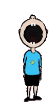 Downsign Crying Kid Sticker