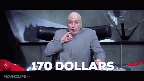 Dr Evil 170dollars GIF