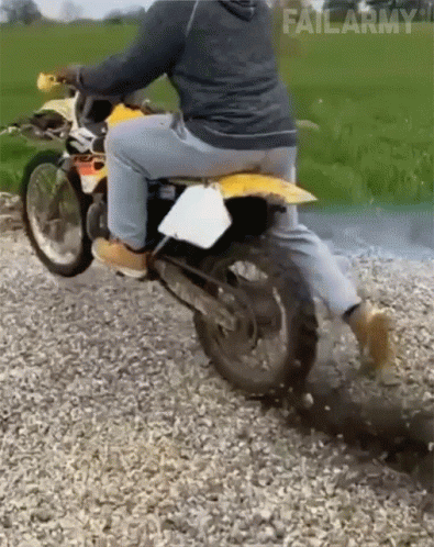 Dragged Motocycle Ride Fail GIF