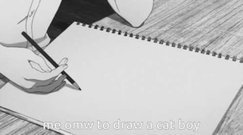 Drawing Cat Boy GIF
