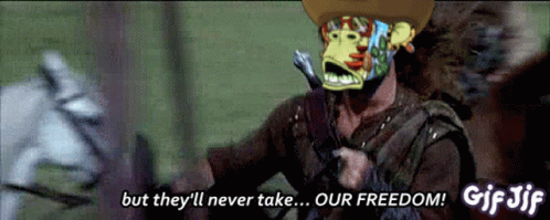 Dropteeth Braveheart Gucci GIF. This 498 x 199 animated GIF is part of our mel gibson freedom collection. Related themes include freedom. Created by…