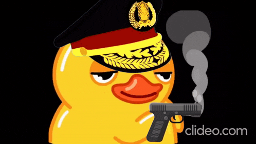 Duck Smoking Duck Smoking Police GIF