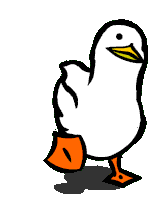 Duck Waddling Sticker