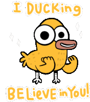 Ducking Cute Duck Sticker