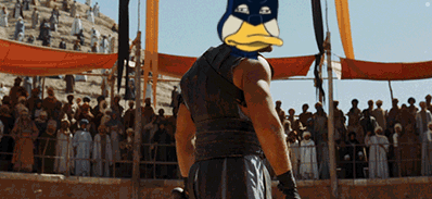Duckmaster Are You Not Entertained GIF