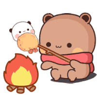 Dudu Cooking Bubu Fire Sticker