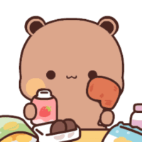 Dudu Eating Chicken Dinner Sticker
