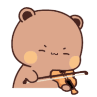 Dudu Playing Voilin Music Sticker