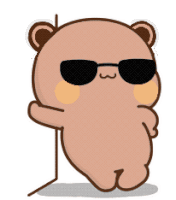 Dudu Wearing Glasses Standing Sticker