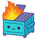 Dumpster Fire Sticker