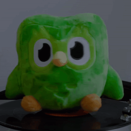 Duolingo Christmas Album Green Owl GIF