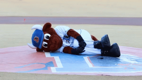 Durham Bulls Wool E Bull GIF. This 498 x 280 animated GIF is part of our fetal position collection. Related themes include sad, scared. Created by…