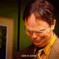 Dwight Shrute Happy Cry GIF