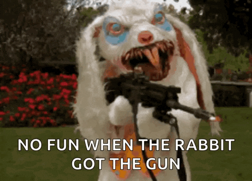 Easter Bunny Gun GIF