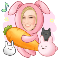 Easter Bunny Happy Easter Sticker