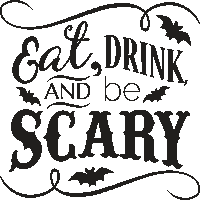 Eat Drink And Be Scary Halloween Party Sticker