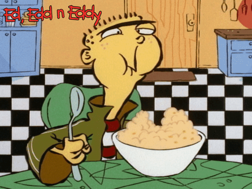 Eating Mac And Cheese Ed GIF