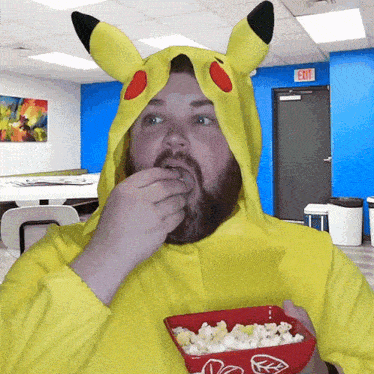 Eating Popcorn Brain Hull GIF